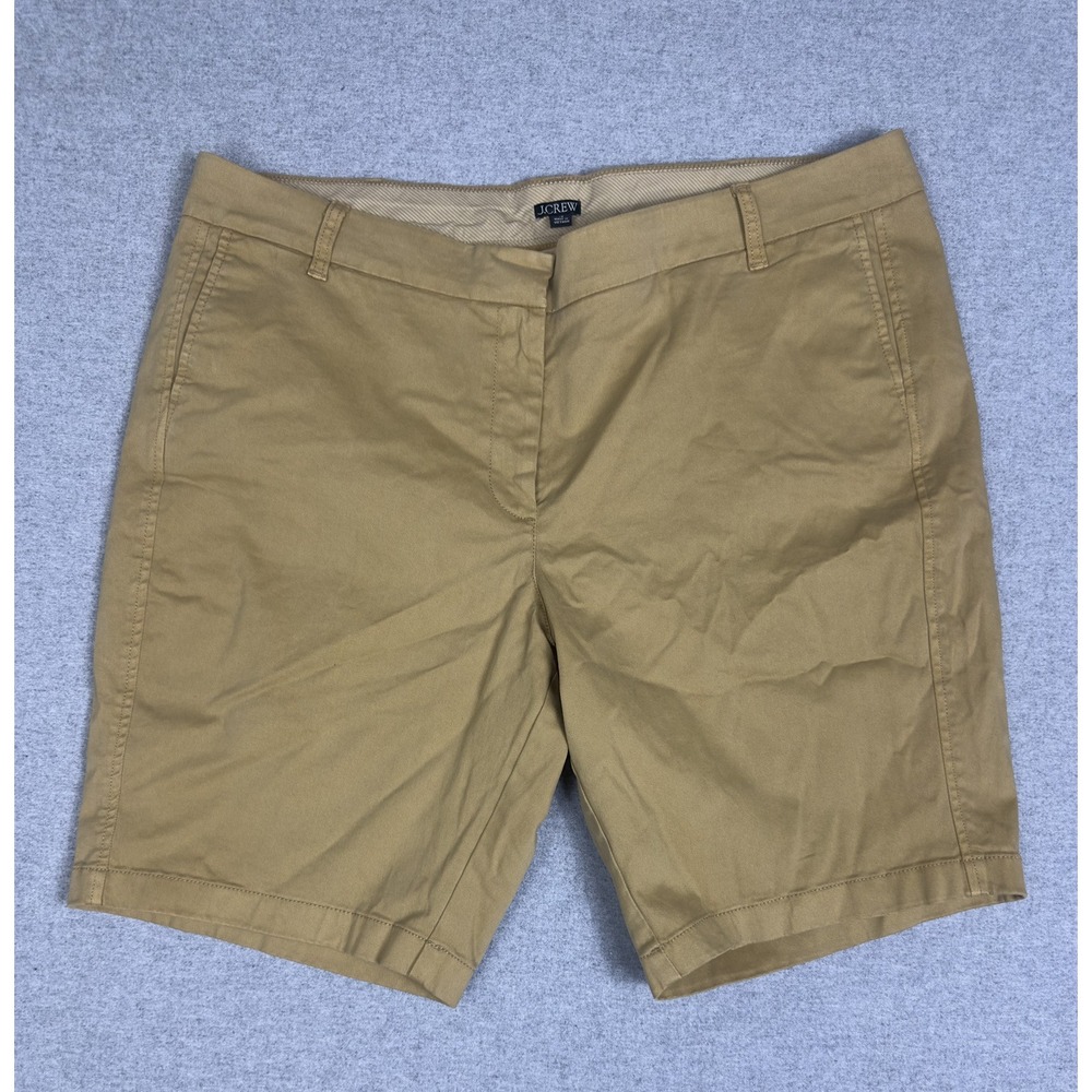 J Crew Shorts Womens Size 18 Khaki Chino Classic Stretch‎ Beige Casual